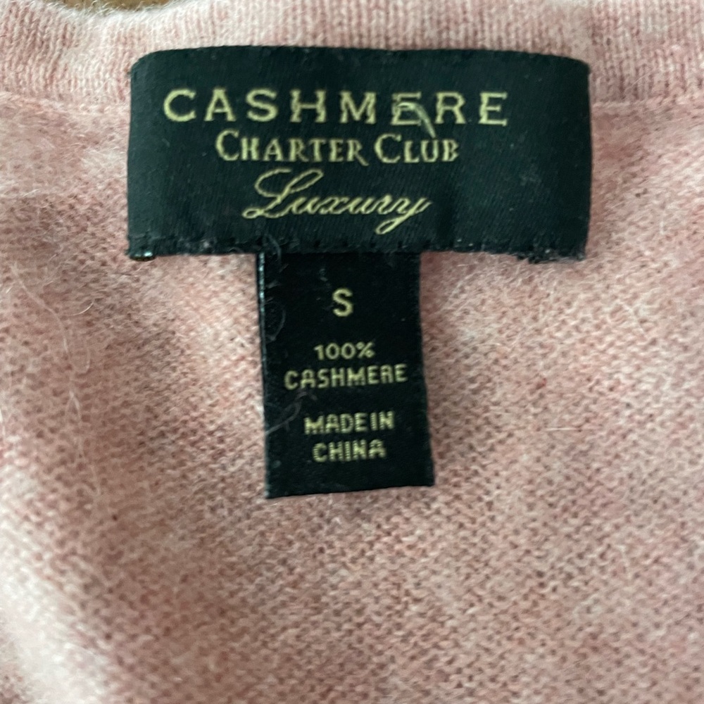 Charter Club Soft Rose 100% Cashmere Sweater